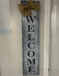 Rustic Welcome Sign with Bow