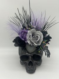 Skull - Feathered (Black/Purple)