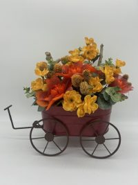 Red Wagon Floral Decor