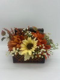 Wicker Chest Fall Floral Decor