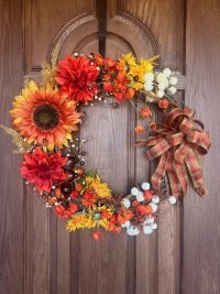Fall Wreath with Bow